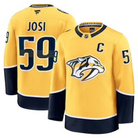 Roman Josi Nashville Predators Hockey Jersey, Yellow Premium Sportswear Jersey Shirt, Long Sleeve Hockey Sweater Jersey, Casual Gift for Men