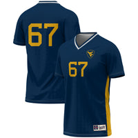 West Virginia Mountaineers Soccer Jersey, Navy Fashion Sportswear Jersey Shirt, Lightweight Breathable Athletic Jersey, Casual Gift for Men