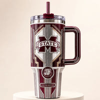 Maroon Deco - MSST Crest Tumbler in Chrome and Maroon