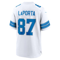 Sam LaPorta Detroit Lions Football Jersey, White Game Sportswear Jersey Shirt, Lightweight Breathable Athletic Jersey, Casual Gift for Men