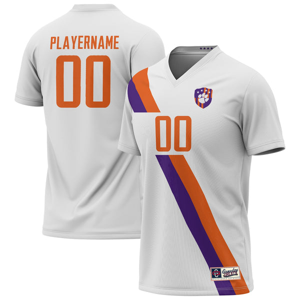 Clemson Tigers NIL Pick-A-Player Soccer Fashion Jersey - White