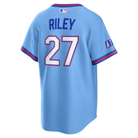 Austin Riley Atlanta Braves Baseball Jersey, Blue Sportswear Jersey Shirt, Lightweight Breathable Athletic Jersey, Casual Gift for Men