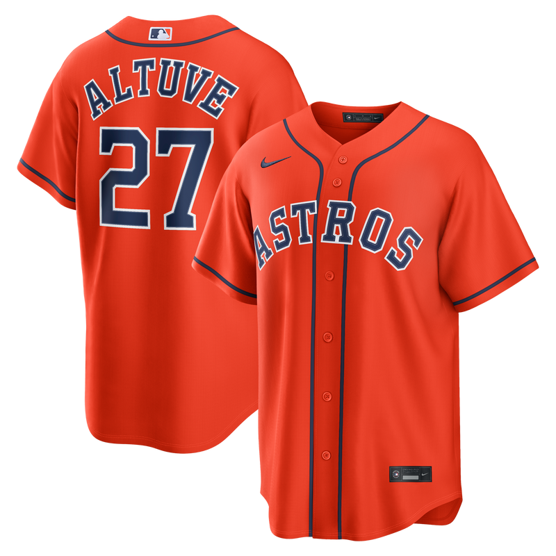 Jose Altuve Houston Astros Baseball Jersey, Orange Replica Sportswear Jersey Shirt, Lightweight Breathable Athletic Jersey, Casual Gift for Men