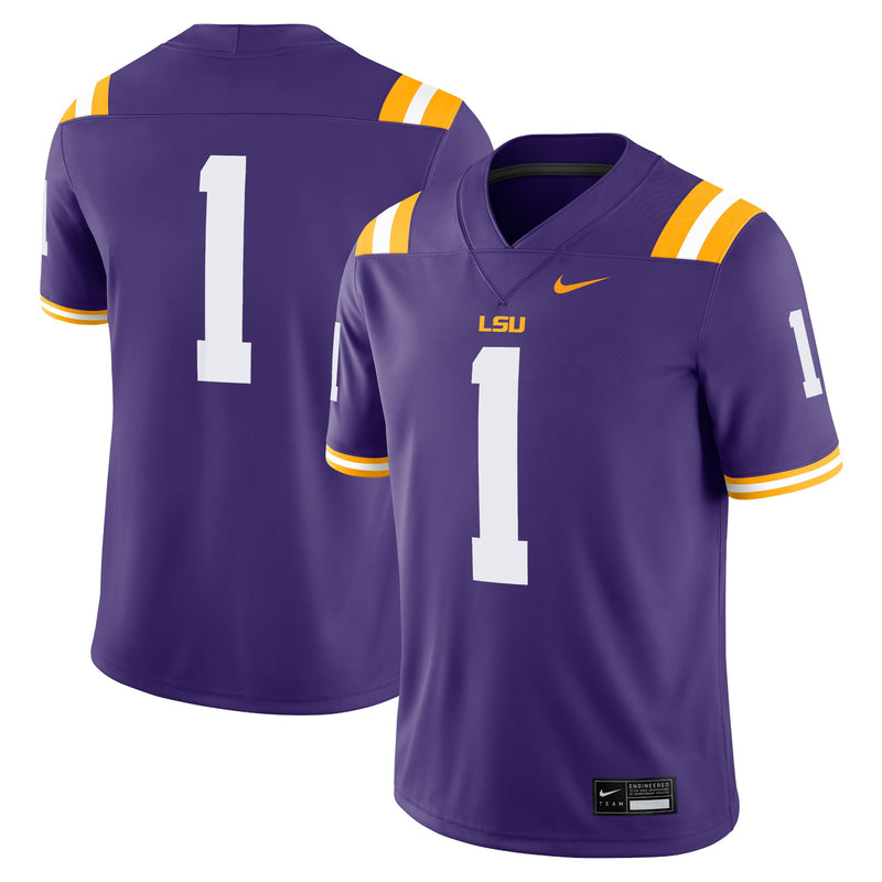 LSU Tigers Football Jersey, Purple Game Sportswear Jersey Shirt, Lightweight Breathable Athletic Jersey, Casual Gift for Men, Style 200894135