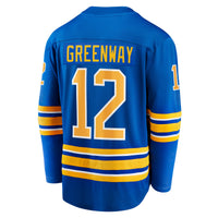 Jordan Greenway Buffalo Sabres Hockey Jersey, Royal Breakaway Sportswear Jersey Shirt, Long Sleeve Hockey Sweater Jersey, Casual Gift for Men