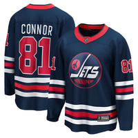 Kyle Connor Winnipeg Jets Hockey Jersey, Navy Breakaway Sportswear Jersey Shirt, Long Sleeve Hockey Sweater Jersey, Casual Gift for Men