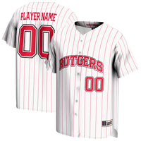 Rutgers Scarlet Knights Baseball Jersey, White Lightweight Sportswear Jersey Shirt, Lightweight Breathable Athletic Jersey, Casual Gift for Men