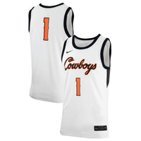 Oklahoma State Cowboys Retro Basketball Jersey, White Replica Sportswear Jersey Shirt, Sleeveless Athletic Tank Jersey, Casual Gift for Men