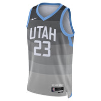 Lauri Markkanen Utah Jazz Basketball Jersey, Gray Swingman Sportswear Jersey Shirt, Sleeveless Athletic Tank Jersey, Casual Gift for Men