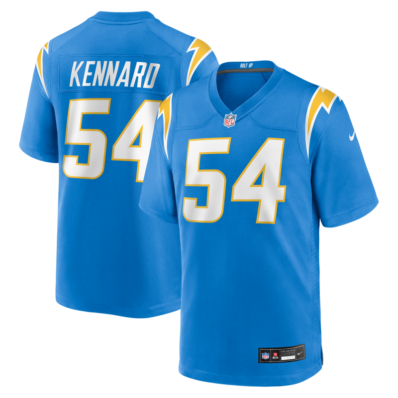 Kyle Kennard Los Angeles Chargers Football Jersey, Powder Sportswear Jersey Shirt, Lightweight Breathable Athletic Jersey, Casual Gift for Men