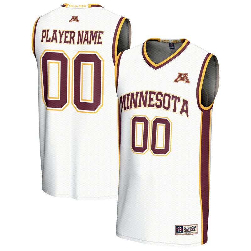 Minnesota Golden Gophers Basketball Jersey, White Sportswear Jersey Shirt, Sleeveless Athletic Tank Jersey, Casual Gift for Men, Style 202658220