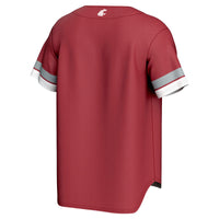 Washington State Cougars Spirit Baseball Jersey, Crimson Sportswear Jersey Shirt, Lightweight Breathable Athletic Jersey, Casual Gift for Men