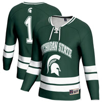 Michigan State Spartans Hockey Jersey, Green Sportswear Jersey Shirt, Long Sleeve Hockey Sweater Jersey, Casual Gift for Men, Style 202997349