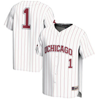 UChicago Maroons Baseball Jersey, White Fashion Lightweight Sportswear Jersey Shirt, Lightweight Breathable Athletic Jersey, Casual Gift for Men