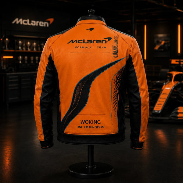 MCL Papaya Lines - Motorsport Panel Jacket in Orange and Black - main