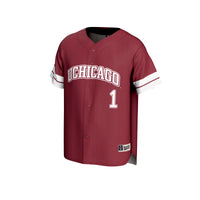 UChicago Maroons Baseball Jersey, Maroon Sportswear Jersey Shirt, Lightweight Breathable Athletic Jersey, Casual Gift for Men, Style 202497504