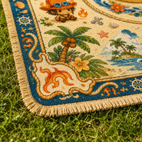 Straw Hat Meridian - Centered Compass Medallion Rug