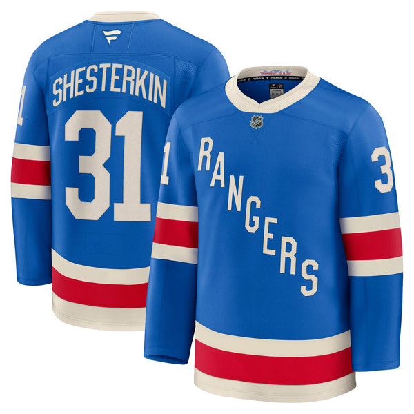 New York Rangers Igor Shesterkin Blue Centennial Premium Jersey