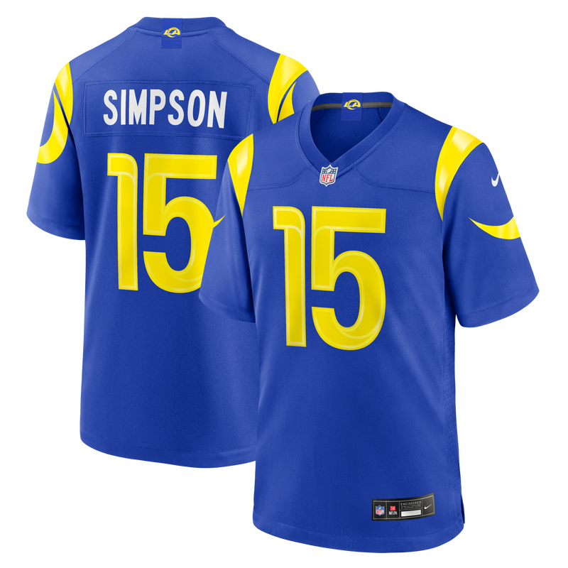 Ty Simpson Los Angeles Rams Football Jersey, Royal Game Sportswear Jersey Shirt, Lightweight Breathable Athletic Jersey, Casual Gift for Men