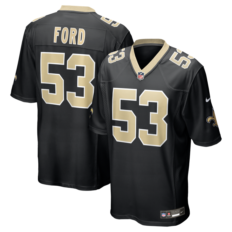 Jaylan Ford New Orleans Saints Football Jersey, Black Game Sportswear Jersey Shirt, Lightweight Breathable Athletic Jersey, Casual Gift for Men