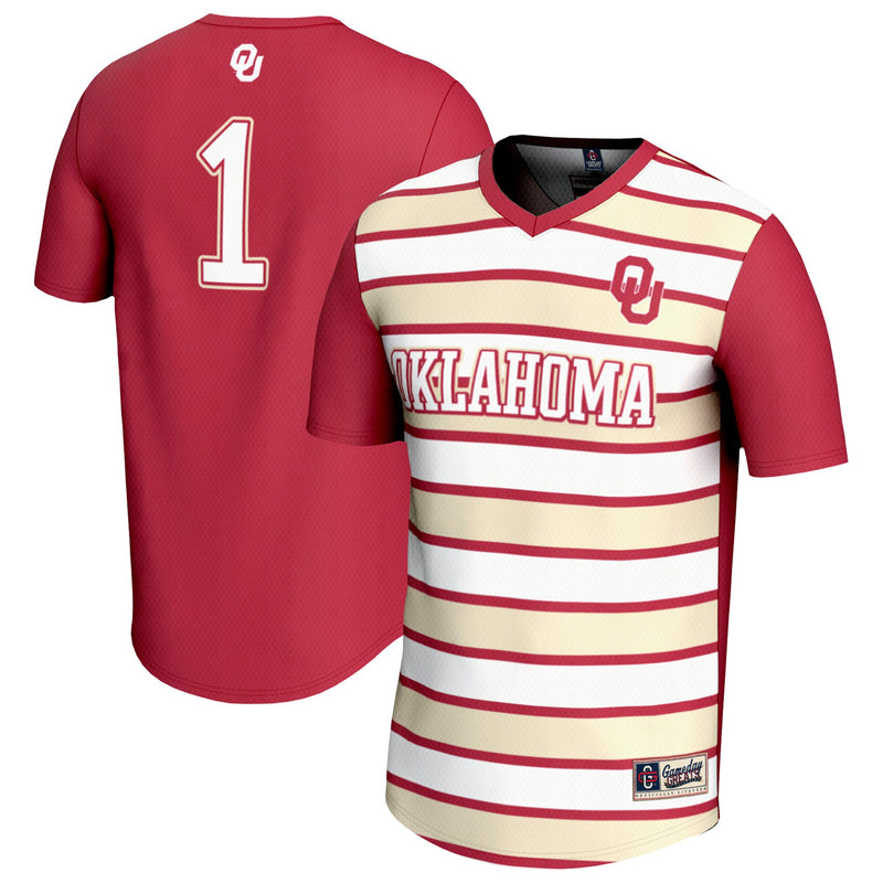 Oklahoma Sooners Soccer Jersey, Crimson Fashion Lightweight Sportswear Jersey Shirt, Lightweight Breathable Athletic Jersey, Casual Gift for Men
