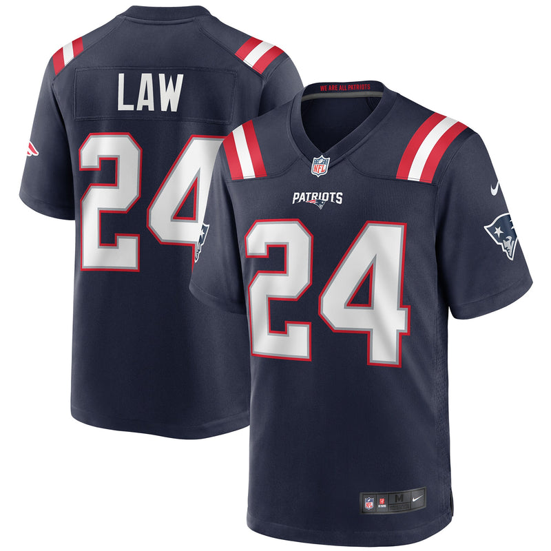Ty Law New England Patriots Football Jersey, Navy Game Sportswear Jersey Shirt, Lightweight Breathable Athletic Jersey, Casual Gift for Men