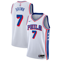 Jaylen Brown Philadelphia 76ers Basketball Jersey, White Swingman Sportswear Jersey Shirt, Sleeveless Athletic Tank Jersey, Casual Gift for Men