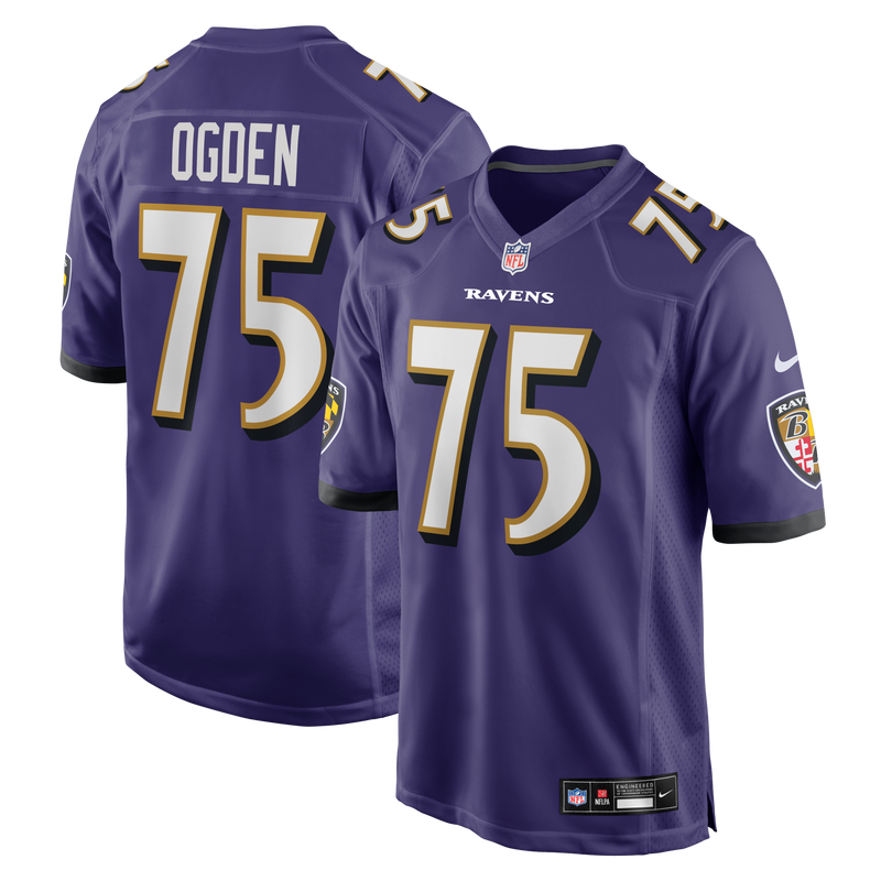 Jonathan Ogden Baltimore Ravens Football Jersey, Purple Sportswear Jersey Shirt, Lightweight Breathable Athletic Jersey, Casual Gift for Men