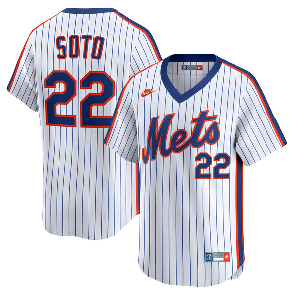 New York Mets Juan Soto White Cooperstown Collection Limited 40th Anniversary Jersey