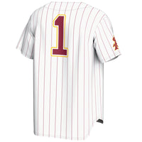 Arizona State Sun Devils Baseball Jersey, White Lightweight Sportswear Jersey Shirt, Lightweight Breathable Athletic Jersey, Casual Gift for Men