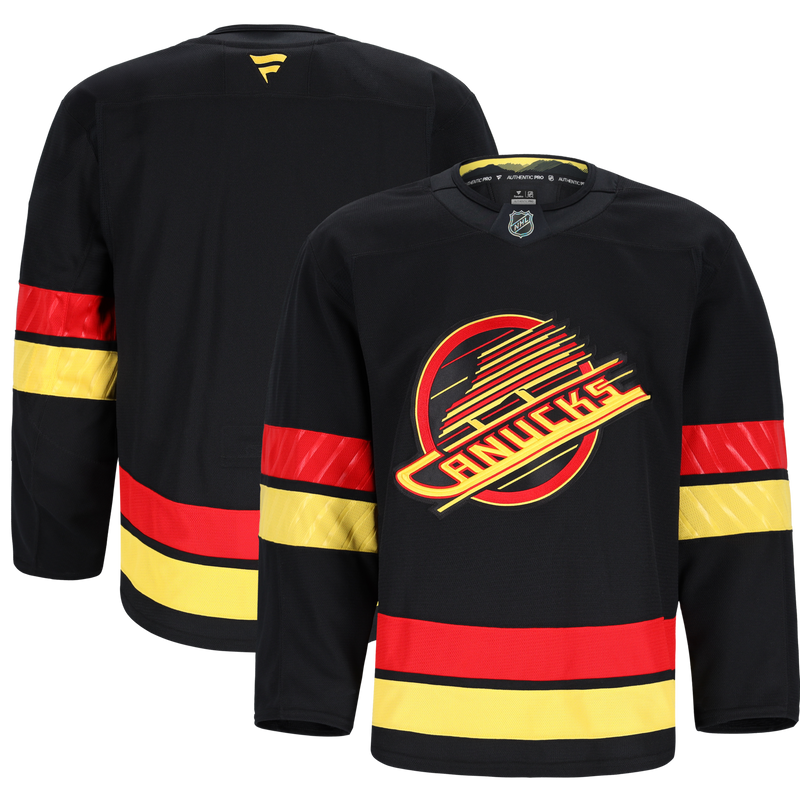 Vancouver Canucks Hockey Jersey, Black Authentic Alternate Sportswear Jersey Shirt, Long Sleeve Hockey Sweater Jersey, Casual Gift for Men