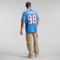 Jeffery Simmons Tennessee Titans Football Jersey, Blue Sportswear Jersey Shirt, Lightweight Breathable Athletic Jersey, Casual Gift for Men