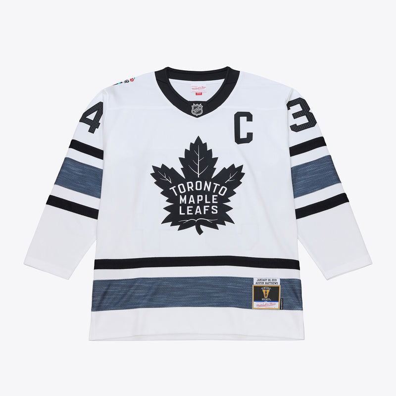 Auston Matthews White 2019 All-Star Game Power Play Hockey Jersey, Sportswear Jersey Shirt, Long Sleeve Hockey Jersey, Casual Gift for Men