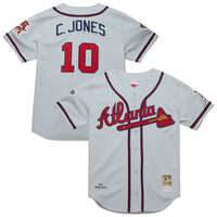 Chipper Jones Atlanta Braves Baseball Jersey, Gray Sportswear Jersey Shirt, Lightweight Breathable Athletic Jersey, Casual Gift for Men
