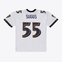Terrell Suggs Baltimore Ravens Football Jersey, White Sportswear Jersey Shirt, Lightweight Breathable Athletic Jersey, Casual Gift for Men