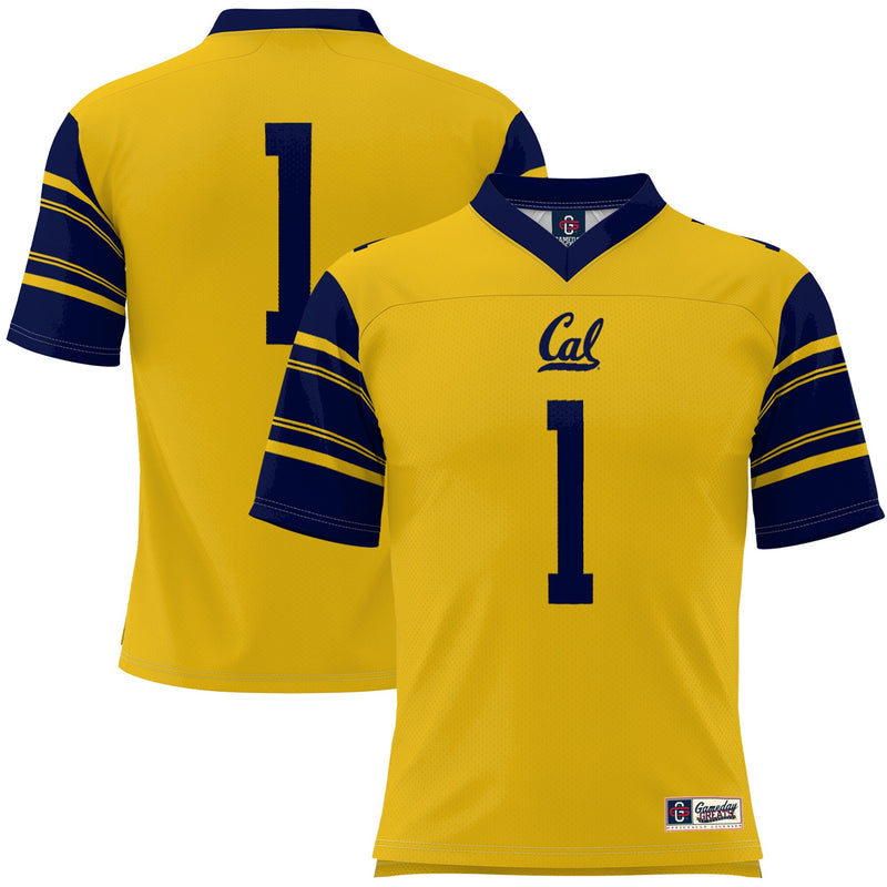 Cal Bears Football Jersey, Gold Sportswear Jersey Shirt, Lightweight Breathable Athletic Jersey, Casual Gift for Men
