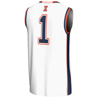 Illinois Fighting Illini Lightweight Basketball Jersey, White Sportswear Jersey Shirt, Sleeveless Athletic Tank Jersey, Casual Gift for Men
