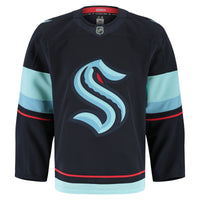 Seattle Kraken Hockey Jersey, Deep Sea Blue Authentic Home Sportswear Jersey Shirt, Long Sleeve Hockey Sweater Jersey, Casual Gift for Men