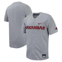 Arkansas Razorbacks Baseball Jersey, Gray Replica Sportswear Jersey Shirt, Lightweight Breathable Athletic Jersey, Casual Gift for Men