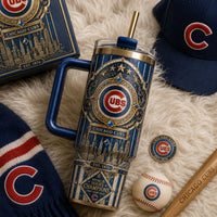 CHC Heritage Blue - Ornate Ballpark Tumbler