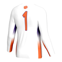 Clemson Tigers Volleyball Jersey, White Sportswear Jersey Shirt, Lightweight Breathable Athletic Jersey, Casual Gift for Men, Style 200461741