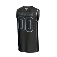 West Virginia Mountaineers Basketball Jersey, Black Fashion Sportswear Jersey Shirt, Sleeveless Athletic Tank Jersey, Casual Gift for Men