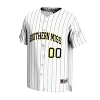 Southern Miss Golden Eagles Baseball Jersey, White Sportswear Jersey Shirt, Lightweight Breathable Athletic Jersey, Casual Gift for Men