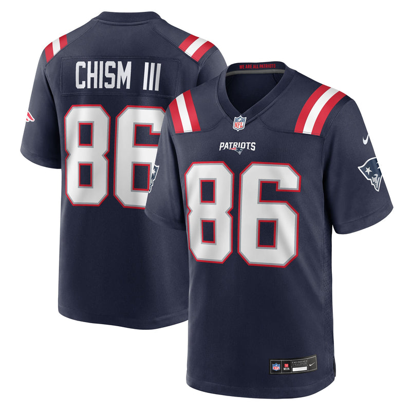 Efton Chism III New England Patriots Football Jersey, Navy Sportswear Jersey Shirt, Lightweight Breathable Athletic Jersey, Casual Gift for Men