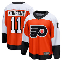 Travis Konecny Philadelphia Flyers Hockey Jersey, Orange Sportswear Jersey Shirt, Long Sleeve Hockey Sweater Jersey, Casual Gift for Men