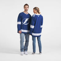 Tampa Bay Lightning Hockey Jersey, Blue Premium Sportswear Jersey Shirt, Long Sleeve Hockey Sweater Jersey, Casual Gift for Men, Style 202015718
