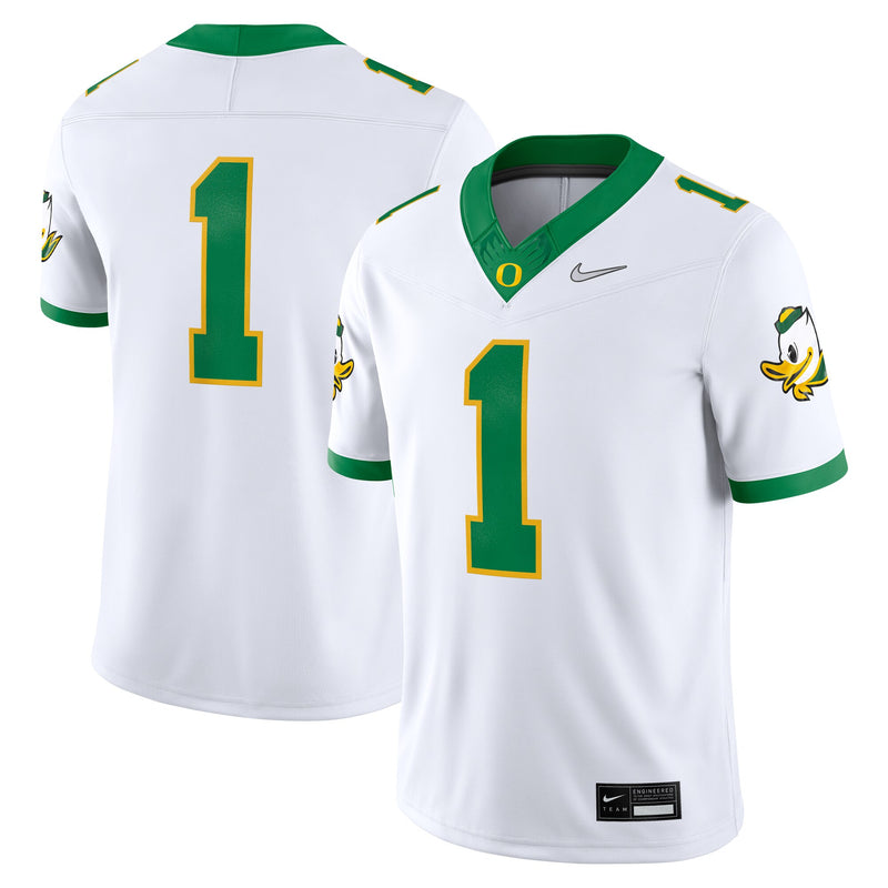 Oregon Ducks Football Jersey, White Game Alternate Sportswear Jersey Shirt, Lightweight Breathable Athletic Jersey, Casual Gift for Men