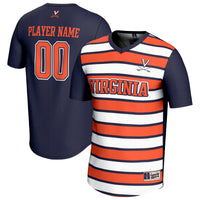Virginia Cavaliers Soccer Jersey, Navy/Orange Fashion Sportswear Jersey Shirt, Lightweight Breathable Athletic Jersey, Casual Gift for Men