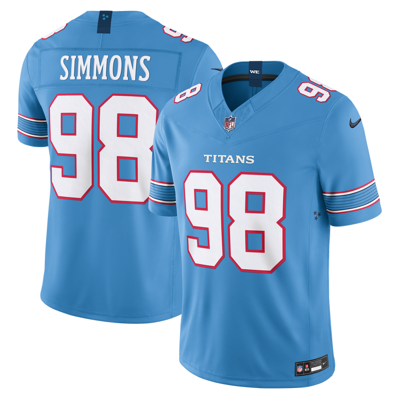 Jeffery Simmons Tennessee Titans Football Jersey, Blue Sportswear Jersey Shirt, Lightweight Breathable Athletic Jersey, Casual Gift for Men