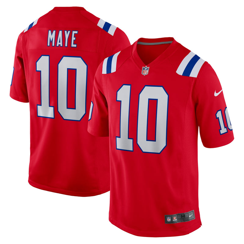 Drake Maye New England Patriots Football Jersey, Red Game Sportswear Jersey Shirt, Lightweight Breathable Athletic Jersey, Casual Gift for Men